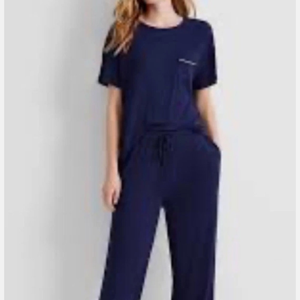 Classic Navy Women's Pajama Set Navy Modal.  Top.and Bottom.  So.soft